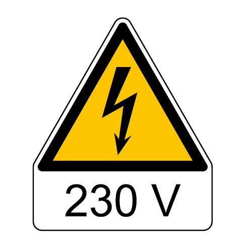 Electrical Hazard Warning Sign - 230V